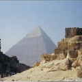 Egypt.Pyramid from Ruins