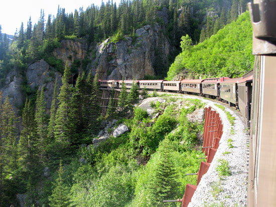 Alaska - Train Exiting Tunnel