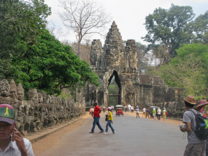 Angkor Wat Gateway with statues