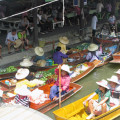 Bangkok Floating market Traffic