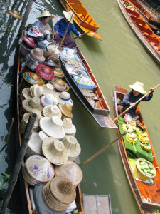 Bangkok Floating market hats