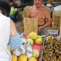 Market Vendor / Giant mangoes