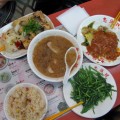 Fried Rice, Oyster omelet, vegie, Stinky tofu