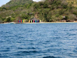 Beach with Flags