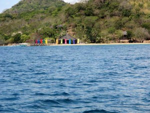 Beach with Flags