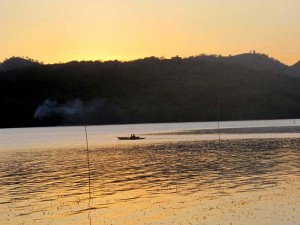 Boat at sunset