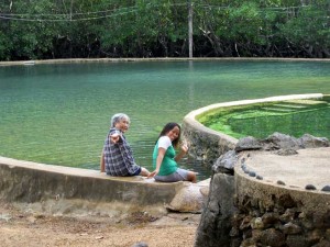 Let and Rose at hot springs